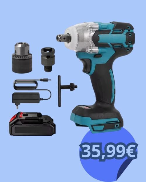 Llave de impacto eléctrica 520NM sin escobillas controlador de alto par herramienta eléctrica inalámbrica