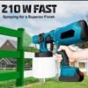 ·Pistola de Pulverización Eléctrica de 1000ML con 2 Baterías Incluidas Pulverizador de Pintura Inalámbrico