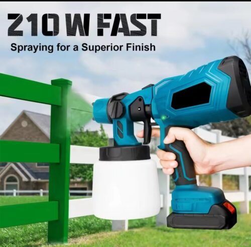 ·Pistola de Pulverización Eléctrica de 1000ML con 2 Baterías Incluidas Pulverizador de Pintura Inalámbrico
