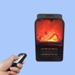 Calefactor Eléctrico Portátil 1000W 220V con Mando a Distancia Calor Instantáneo y Seguro Control Remoto y Termostato Regulable para Espacios Pequeños