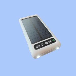 POWERBANK CON CARGA SOLAR 10.000mAh y cables incorporados