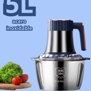 Trituradora de Alimentos de 5L Multifuncional Acero Inoxidable SUS304 Compacta y Resistente para Uso Doméstico o Comercial Ligero