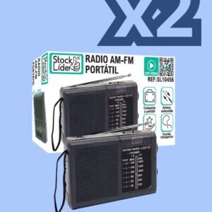 ·Pack x2 Radios a Pilas Portátiles AM-FM Compactos con Antena Extensible y Cuerda de Transporte Ideal para Uso Diario·