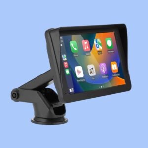 Radio Portátil para Coche con Pantalla Táctil 7 Pulgadas, Reproductor de Vídeo Multimedia, CarPlay Inalámbrico y Bluetooth 5.0, Función de Transmisión FM, Tarjetas TF y USB, Android Auto Compatible