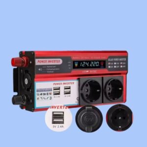 Inversor de Energía 4000W CC a CA 220V con 4 Puertos USB y Pantalla LED Integrada Rango 12-15V