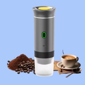 Cafetera Espresso Portátil Eléctrica Inalámbrica 3 en 1 para Coche y Hogar Cápsula en Polvo y Café Molido Ideal para Acampar y Viajes