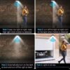 Luz Solar con 2 Lámparas Impermeables 156 LED Sensor de Movimiento Control Remoto Panel Solar 3.7W 4 Modos de Iluminación Ideal para Exteriores