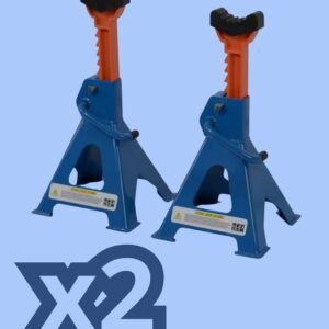 Juego de 2 Caballetes/Borriquetas 3 Toneladas Capacidad 3000 kg Altura Ajustable 300-410 mm Diseño Compacto y Plegable Estructura Reforzada 6 kg